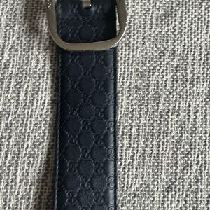 Gucci Black Leather Belt